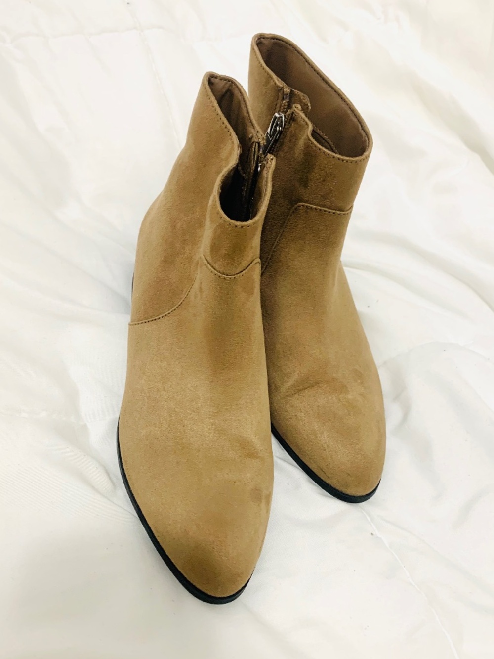 Forever21 Faux Suede Ankle Boots Tan